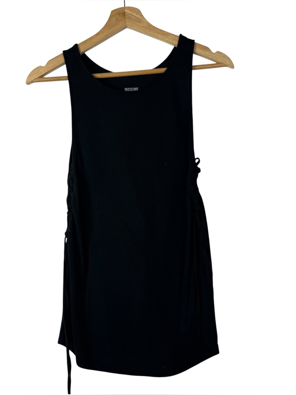Mossimo Black Lace Up Side Tank Top S
